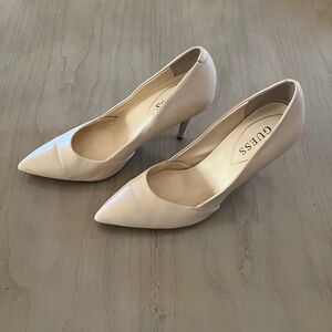 Guess Light Nude Leather Stiletto Heel